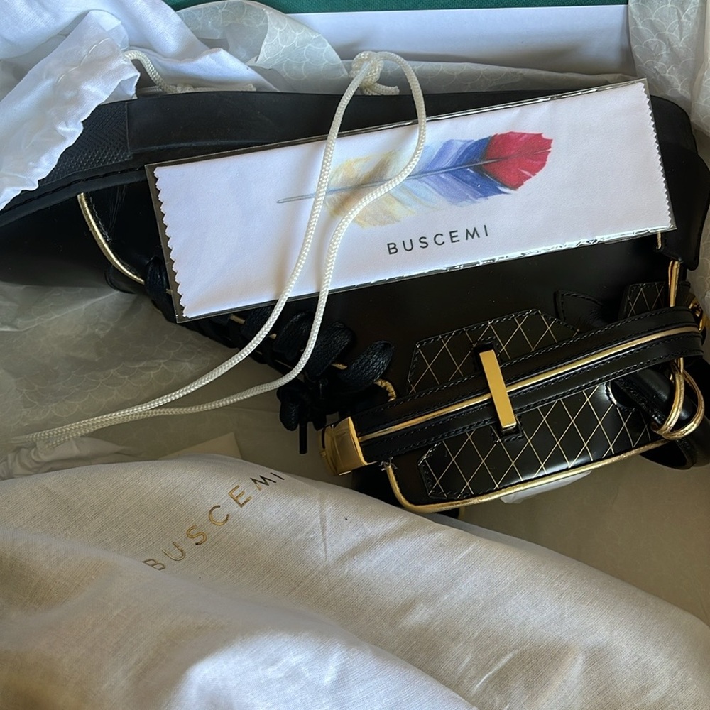 Buscemi black boot tennis shoe , you can wear casual. Once wear size 10